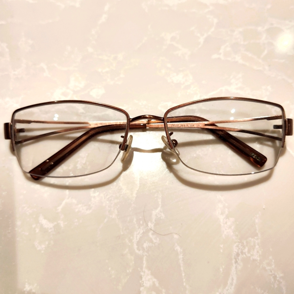Luxe FENDI F612R 688 Brown Jeweled Metal Eyeglass Frames Made Italy sz 56-18-135